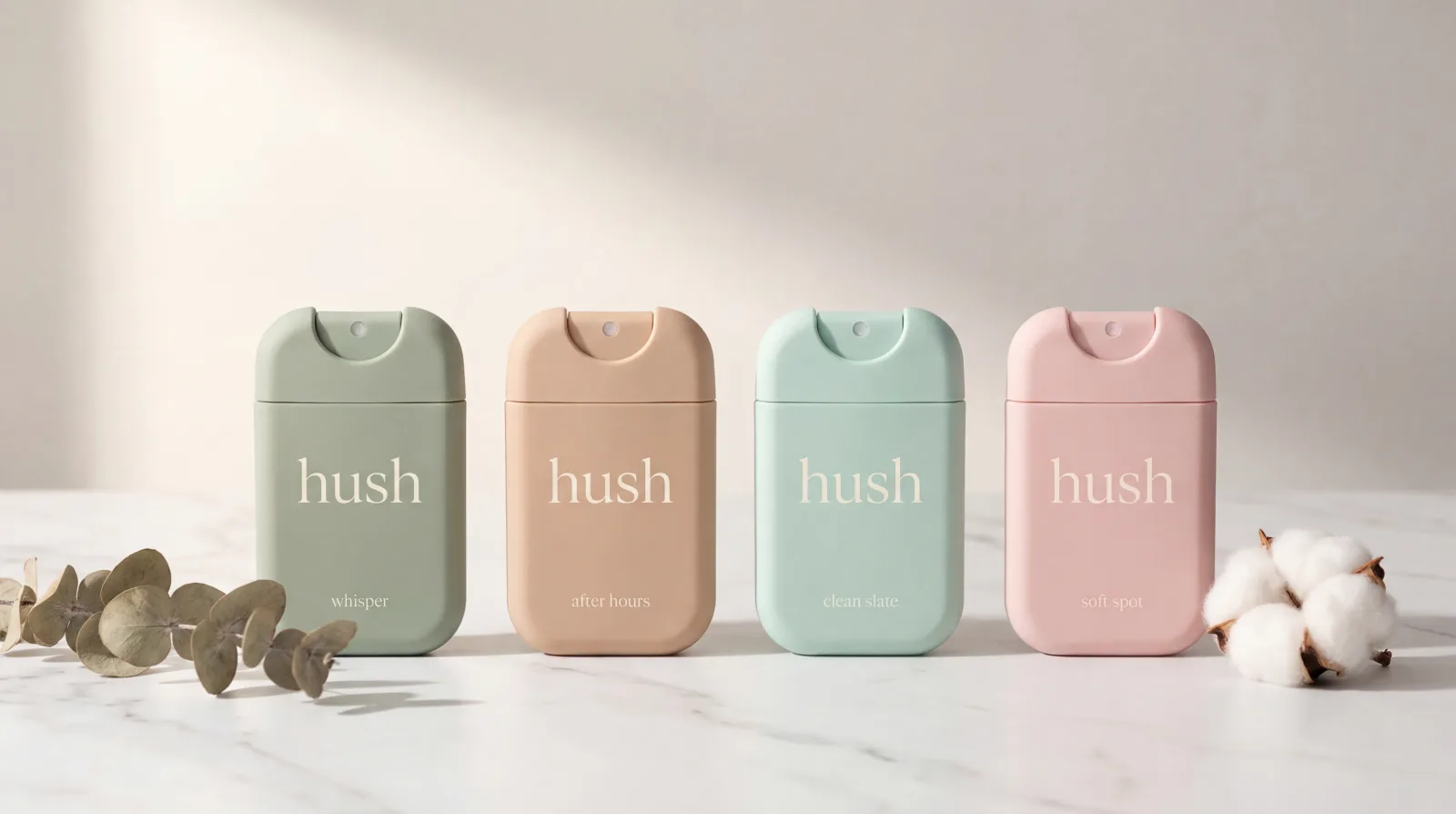 Hush product line - four scents