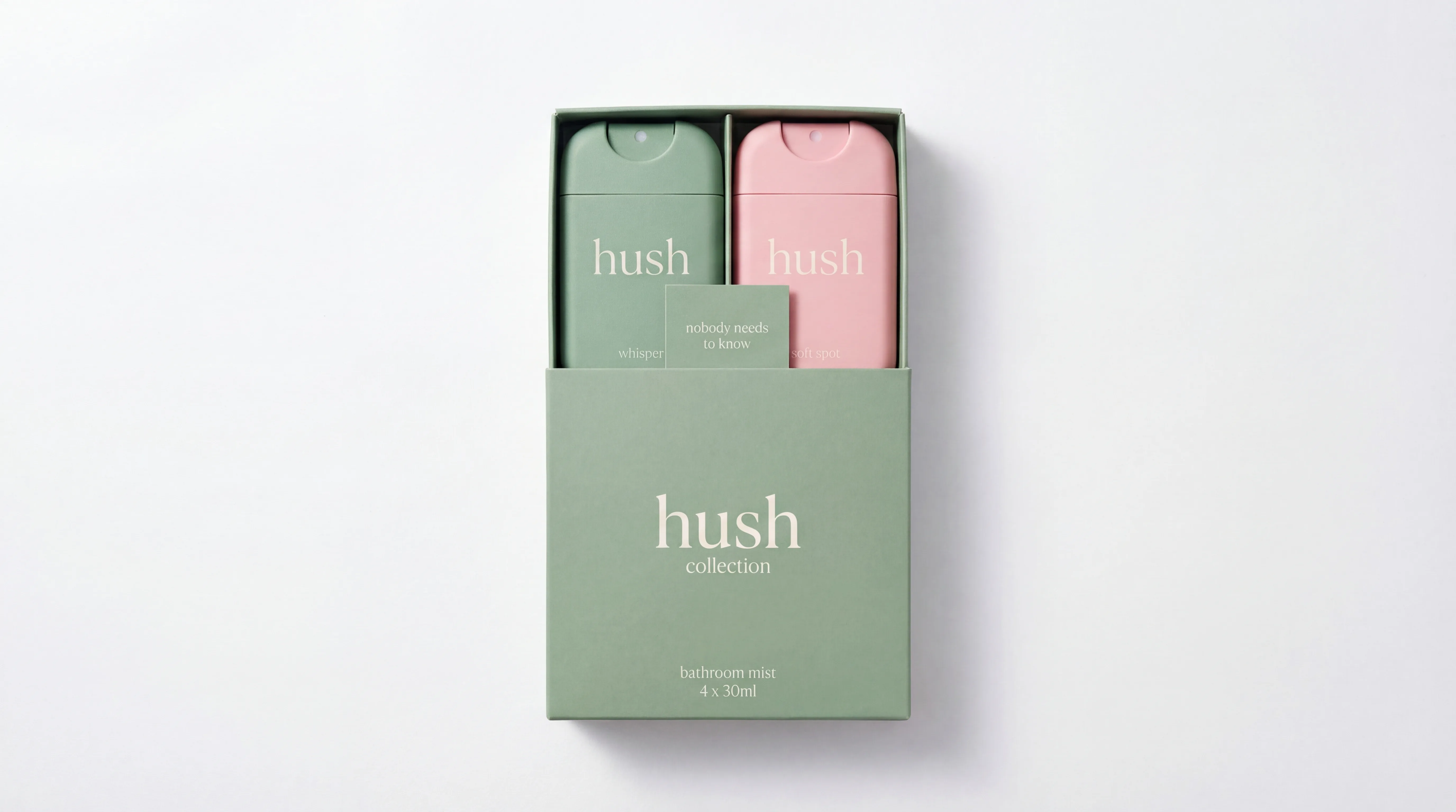 Hush Duo gift set — two scents in sage green box